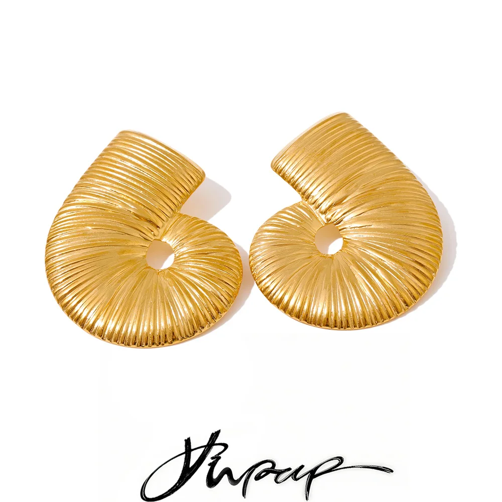 Yhpup Waterproof Stainless Steel Stud Earrings