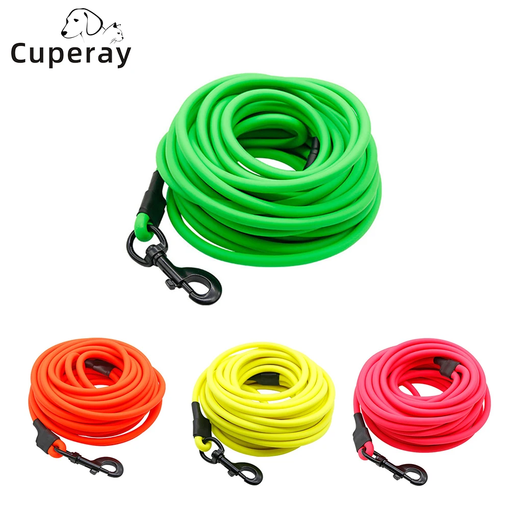 

Waterproof Dog Leash Durable PVC Outdoor Training Recall Long Lead 5m/10m Great for Training, Beach,Tie Out, Yard, Play, Camping