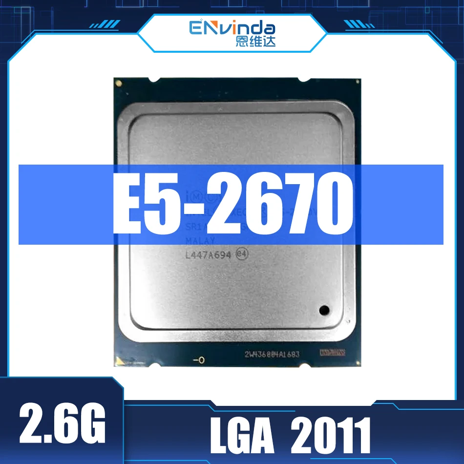 Gebruikt Intel Xeon E5 2670 2.6Ghz 20M Cache 8.00 Gt/S Lga 2011 Srokx ...