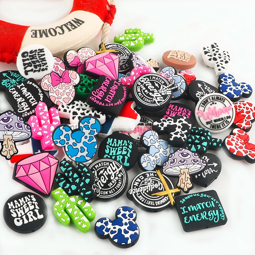 

Sunrony 50~200Pcs New Silicone Beads Mouse Cactus Letters Bead For Jewelry Making DIY Necklace Bracelet Accessories