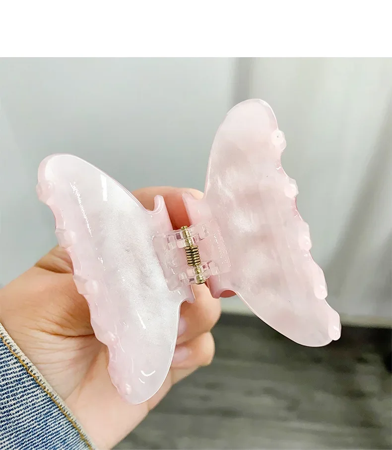 1Pcs Shell Gemusterte Diamant Verzierte Erfassen Clip Modische Pan Haar Vielseitig Täglichen Haar Zubehör Anti Slip Haar Clip – Detail 8
