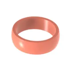 Versatile Silicone Finger Bands - Sweatproof Rings - 9 (Coral)