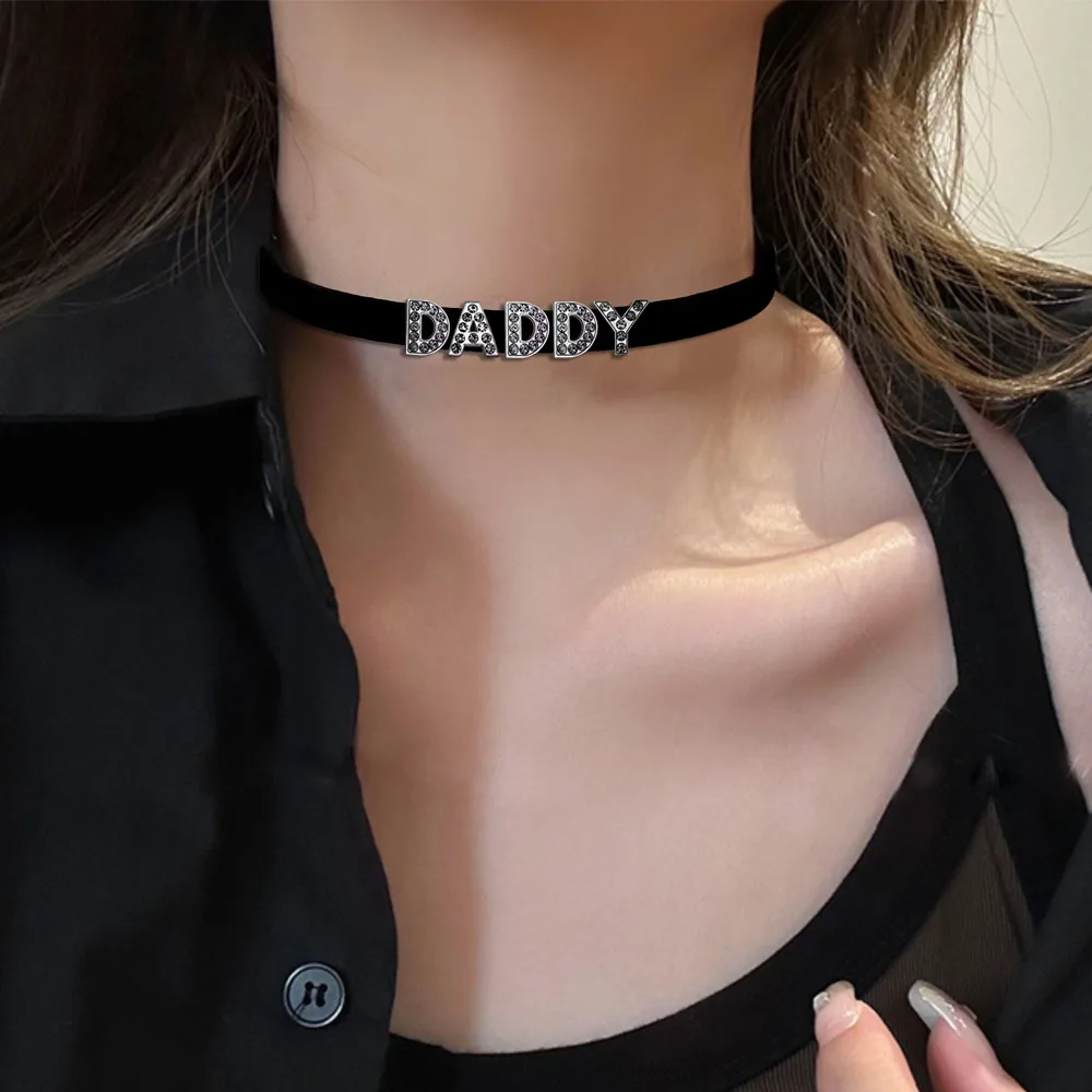 Daddys Girl Babygirl Choker Necklace PREY SISSY YES DADDY Letters