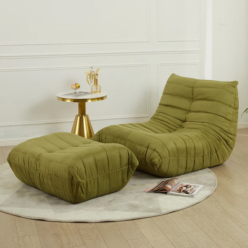 Single Seat Foam Armless Couch Chair Lazy Floor Sofa Fireside Bean Bag Chair Sofa Lounger single chair For Living Room Bedroom Fireside