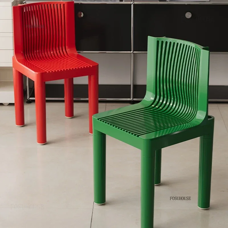 Creative Dopamine Garden Chairs for Tea Shop Korean Backrest Small Stools Thickened Plastic Design Garden Furniture for Terrace