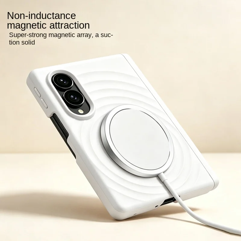 Wave Texture Silicone Phone Case with Built-In Magnetic Attraction