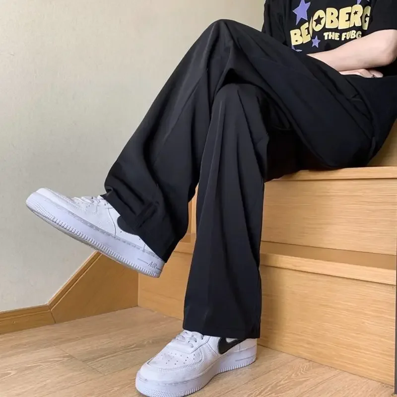 

Брюки мужские прямые деловые, Костюмные штаны для офиса и официальных мероприятий, одежда для мужчин, черные брюки, брюки, лето 2024