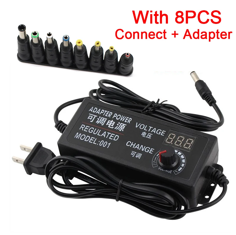 Verstelbare Voeding Adapter 3V 5V 6V 9V 12V 18V 24V 1A 2A 5A Power Adapter Universele 220V Naar 12V Adapter Verstelbare Lader