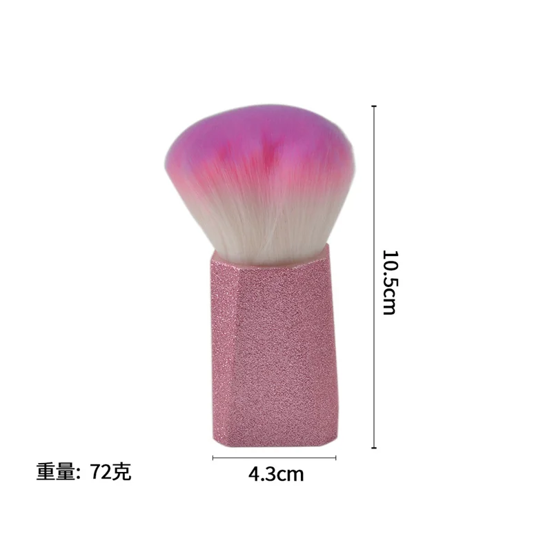 Nail Art Brush Nail Art Dust Brush Large Glitter Handle UV Painting Gel Cleaning Brushes Make Up Nail Art UV Powder Remover Tool 2