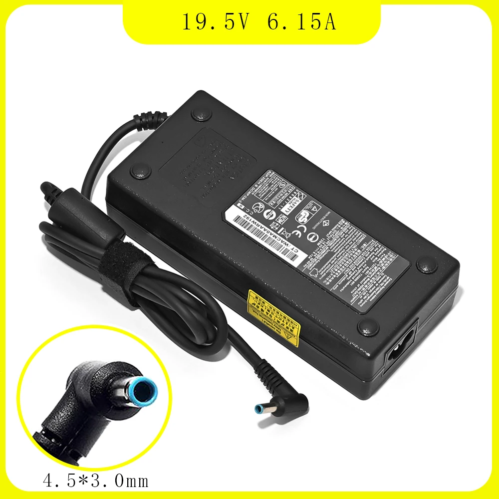 

19.5V 6.15A 120W 4.5*3.0mm AC Laptop Power Adapter Charger For HP ENVY 15 17 TPN-Q173 710415-001 15-5102na 15-AX033 HSTNN-CA25