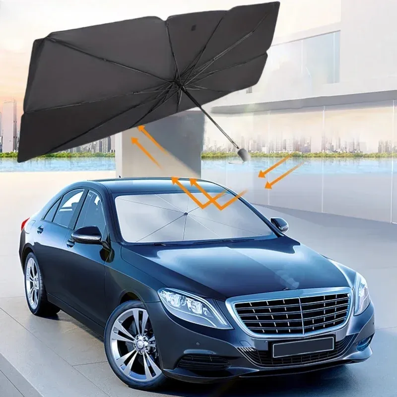 Car Windshield Sun Shade Umbrella Foldable Car Sunshade Front Window Cover for UV Ray Block & Sun Heat Car Sunshade Umbrella New