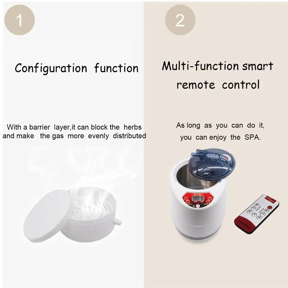 1000W 2.0/2.5L Sauna Generator For Sauna Spa Steam Body Therapy Fumigation Machine Household Portable Home Steamer Pot Machine