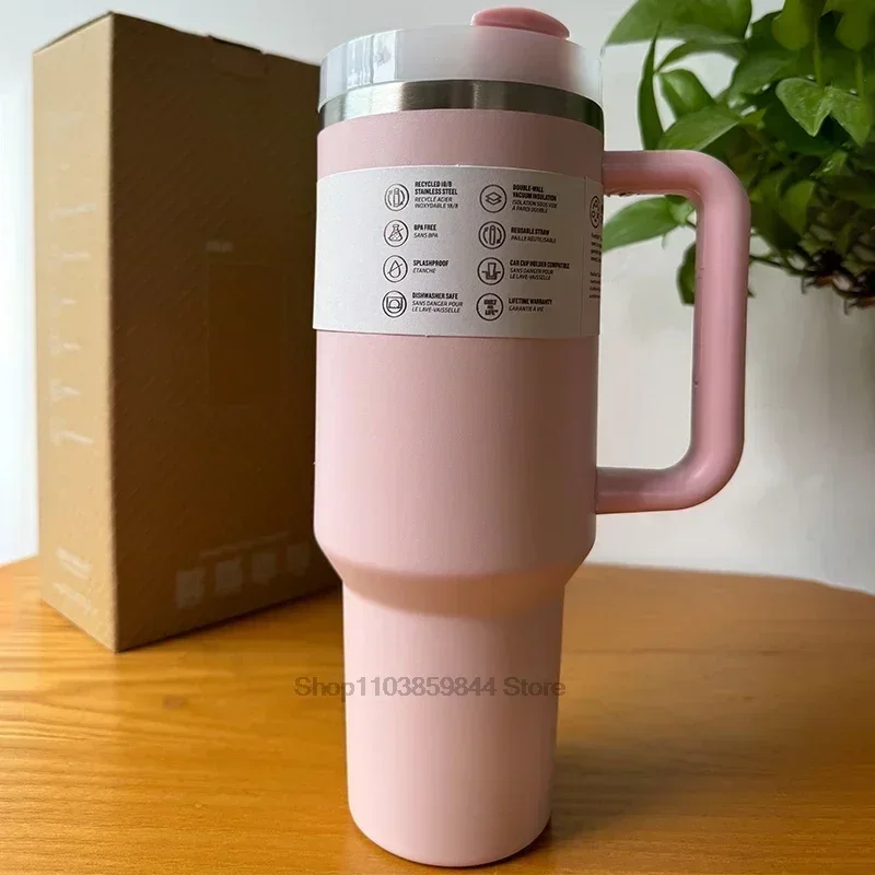 thumbnail image 1 of 2025 new Large Capacity 40Oz Stainless Steel Vacuum Flask - Insulated Tumbler Cup with Lids and Straws, Perfect for Travel, 1 of 5