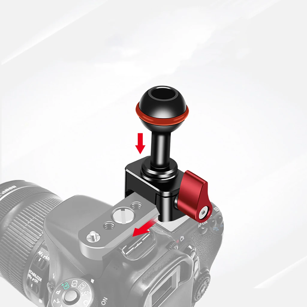 FEICHAO Dual Head Magic Arm with 20mm Ballhead NATO Clamp Cold Shoe Mount 1/4 Screw for DSLR Camera Cage Mic Fill Light Monitor