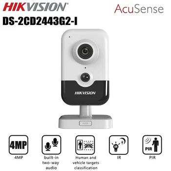 Hikvision DS-2CD2443G2-I 4MP AcuSense POE IP Camera Support  Face detection IR10M Motion Detection PIR Cube Surveillance Camera 1