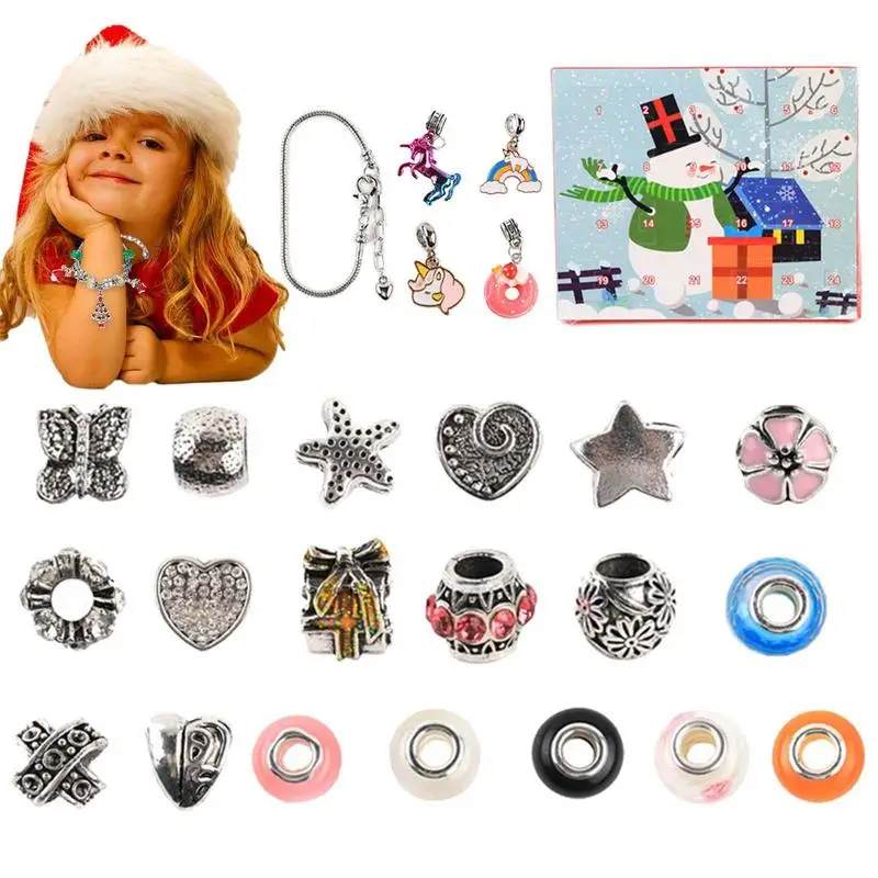 

24 Days DIY Christmas Bracelet 24 Days Advent Calendar With Bracelet Kids Crafts For Girlfriends Wives Daughters Granddaughters