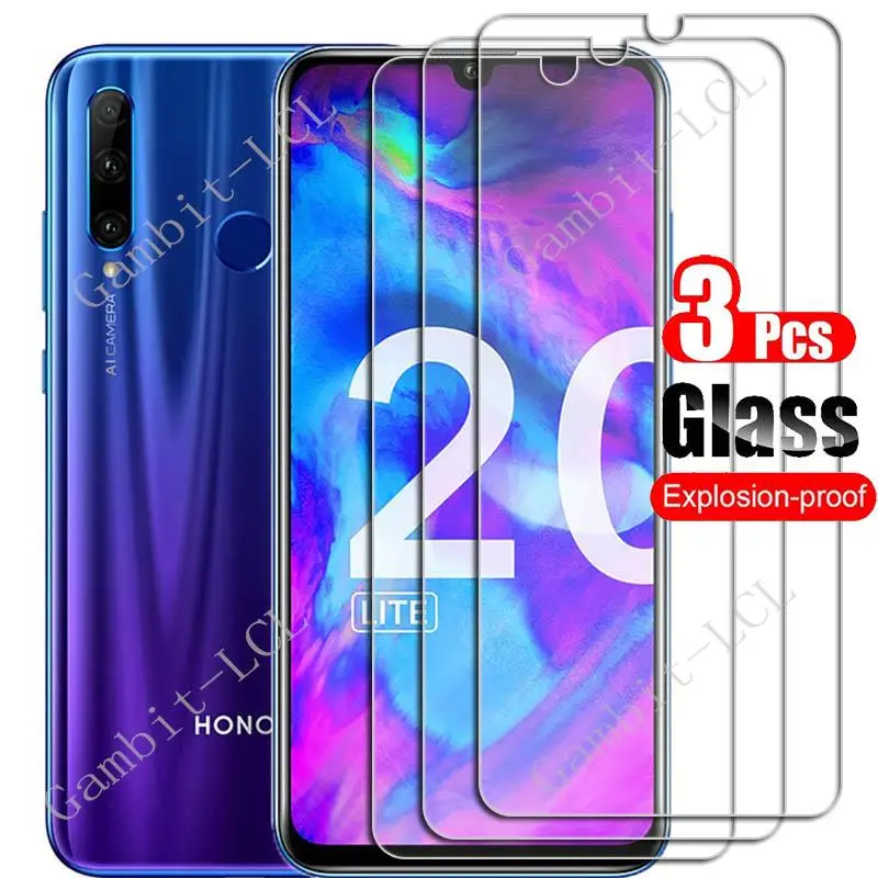 

3PCS 9H Tempered Glass For Honor 20 lite Global Protective Film On Honor10i 10i 20lite HRY-LX1T 6.21" Screen Protector Cover