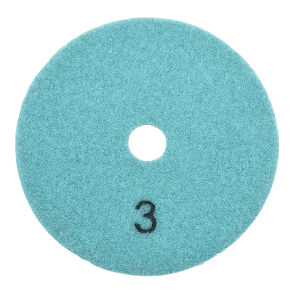 Versatile 4-Inch Dry/Wet Diamond Polishing Pad for Granite, Concrete, Stone, and Marble - 1/5 Piece Set