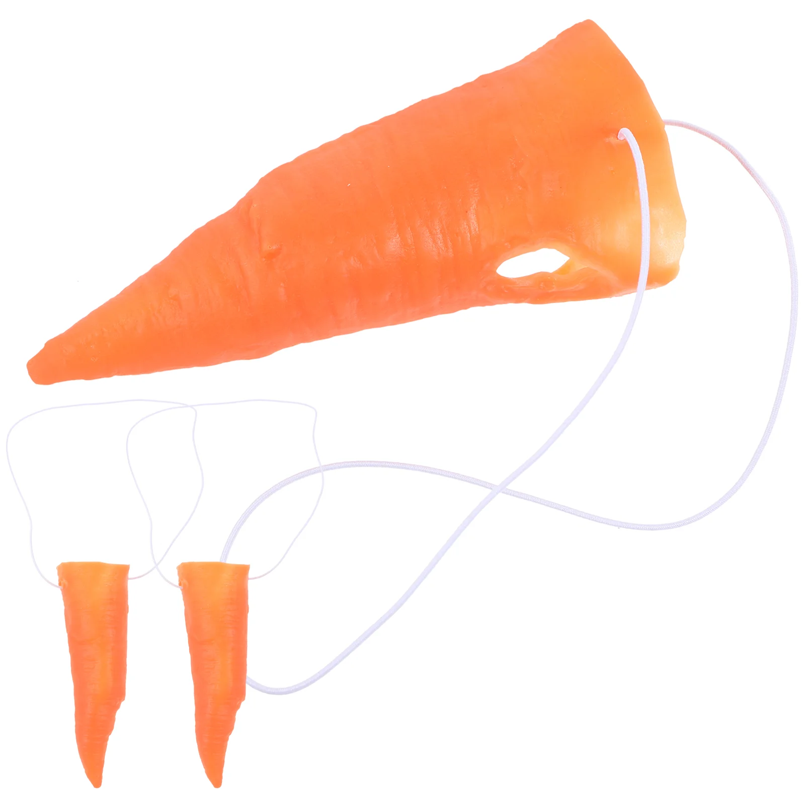 

3 Pcs Carrot Nose Snowman DIY Christmas Ornaments Accessories Make up Props Vinyl Decor