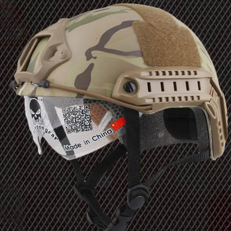 

FAST Helmet With Protective Goggle MH Type Tactical Combat Gear Airsoft Helmet