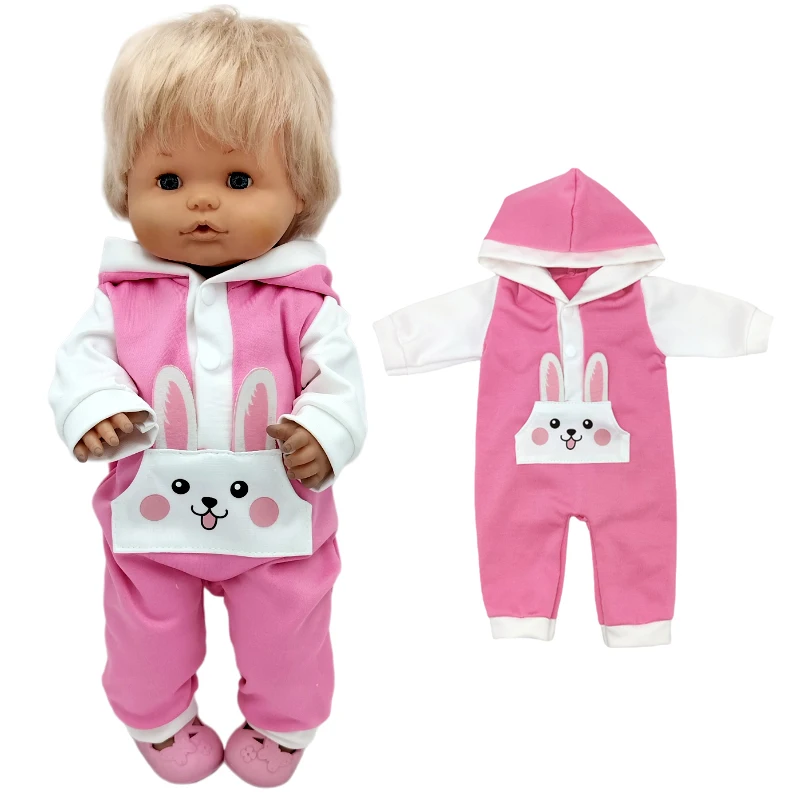 Für 40 cm große Nenuco-Puppenkleidung, 17 Zoll Babypuppenkleidung, blaues Blumenkleid, Spielzeugkleidung – Detail 10