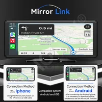 VENBES 10.26 pouces autoradio sans fil CarPlay Android Auto IPS écran tactile lien miroir Bluetooth USB TF Carplay affichage 4