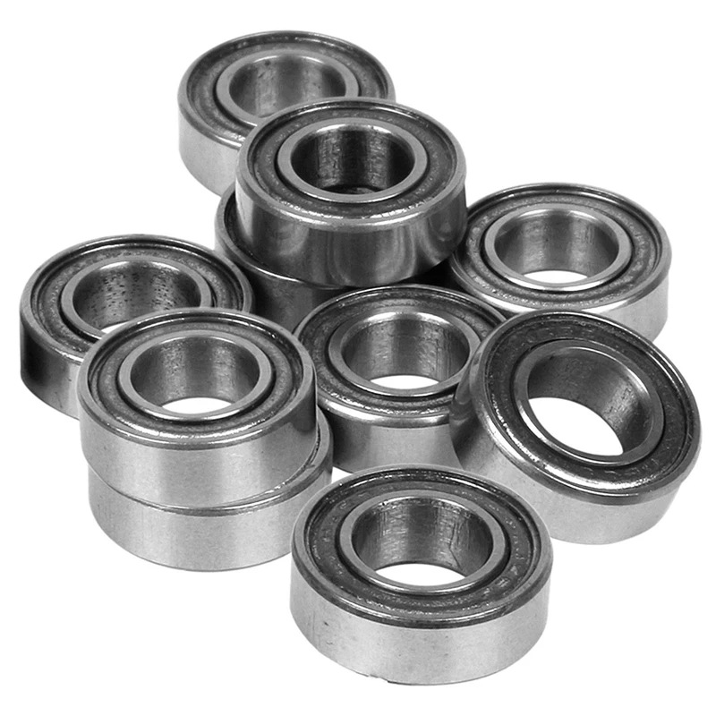 

50Pcs Miniature Rubber Sealed Metal Shielded Metric Radial Ball Bearing, MR126 ZZ 6 X 12 X 4MM