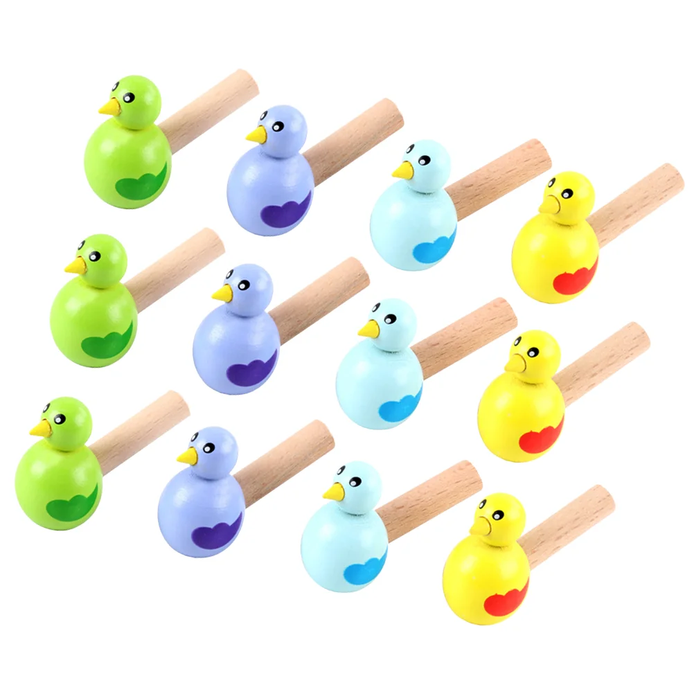 

Wooden Bird Whistles Cartoon Whistle Bird Shape Toy Kids Whistle Educational for Children Gift (Random Color)