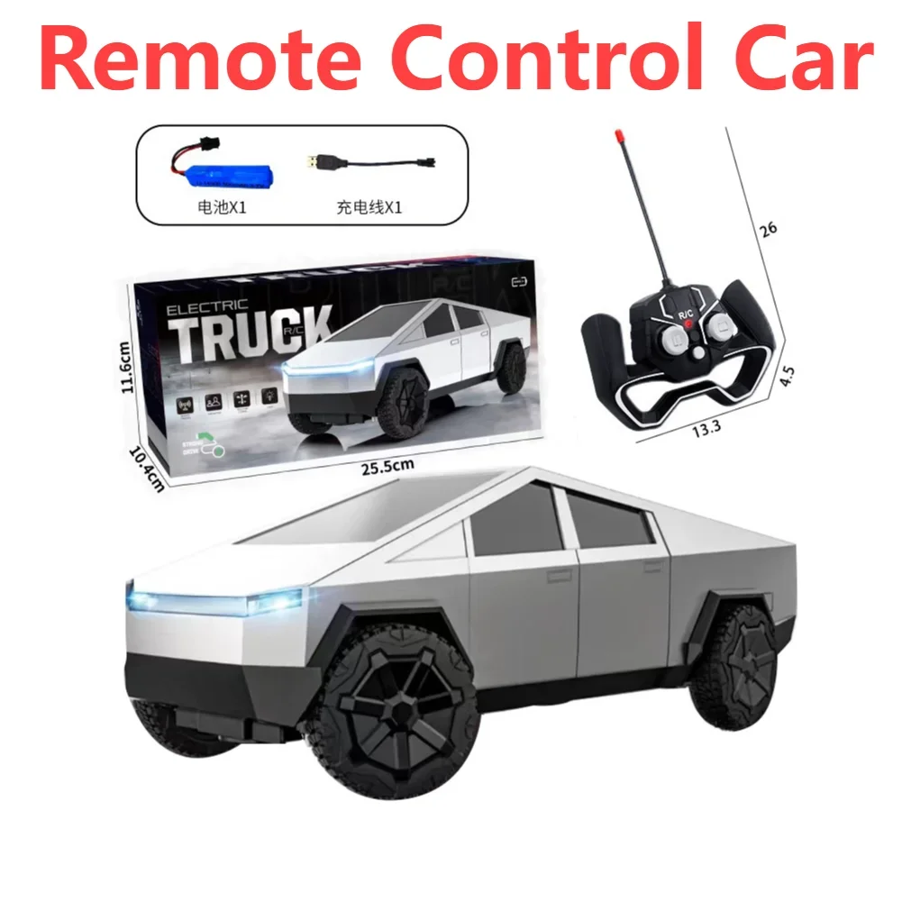 Coche RC Tesla Cybertruck, juguete de control remoto recargable