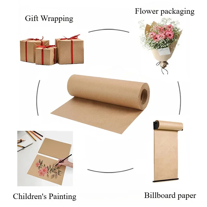 Brown Kraft Paper Roll| 100% Pure Kraft| Eco-Friendly, Recyclable - View #13