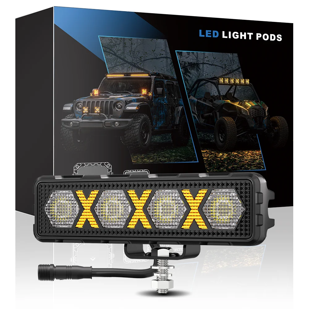 6Inch Work Fog Light Long Range Auxiliary Auto Fog Light Led Light Bar for Moto