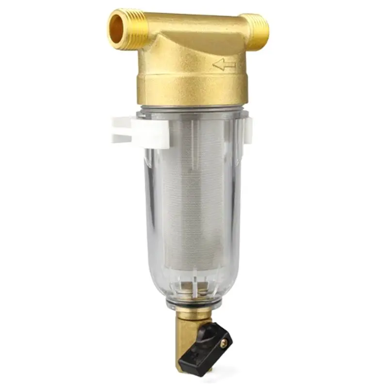 1/2inch Brass Filter with Stainless Steel Filter Mesh Tap Water Well Water Sediment Filtration Dispenser Accessories