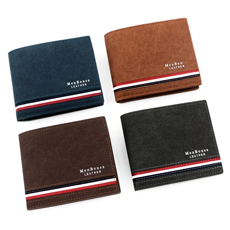 New Leather Wallet Men Luxury Slim Coin Purse Business Foldable Wallet Man Card Holder Pocket Clutch Male Handbags Tote Bag 6