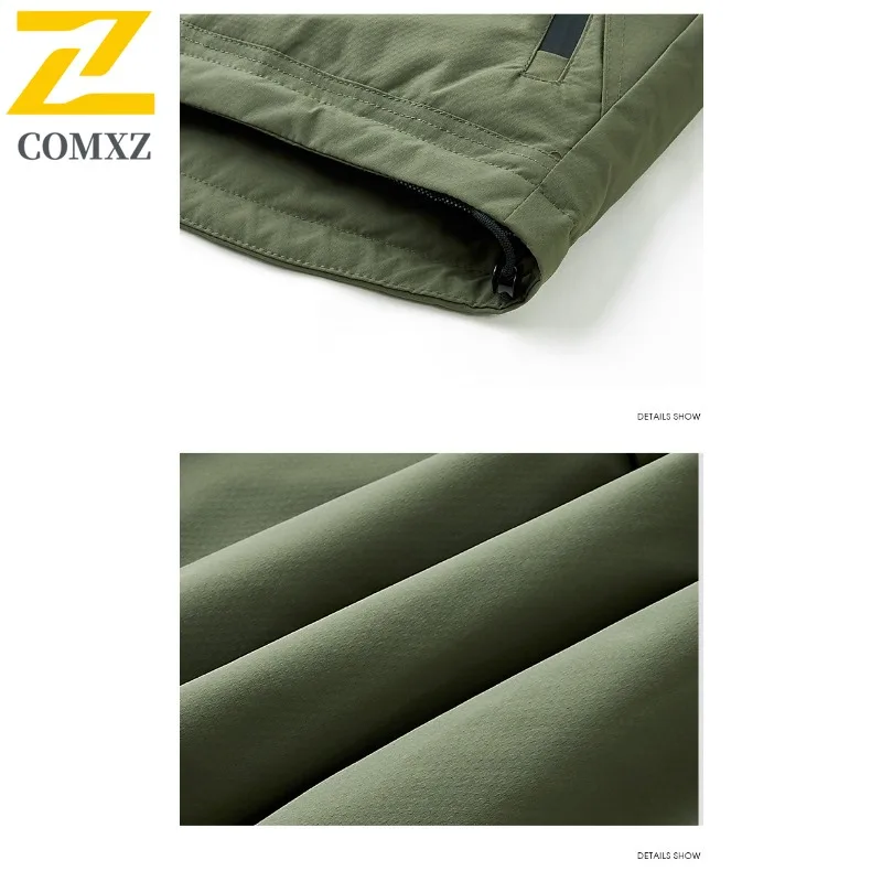 COMXZ Alpine Mountaineering Mens Jacket Thickened Windproof Warm Parka Casual Travel Comfortable Lightweight Winter Clothing