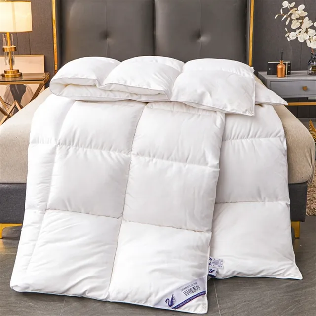 Couette en duvet d'oie Imitation d'hiver, couette d'hôtel cinq étoiles, Super douce et moelleuse, simple, automne et printemps, couverture matelassée 1