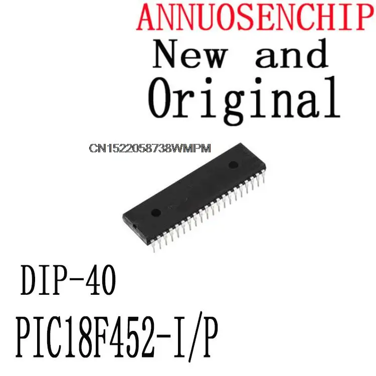 

Бесплатная доставка, 20 шт., новый и оригинальный PIC18F452 18F452 DIP-40, новая Оригинальная идентификация! PIC18F452-I/P