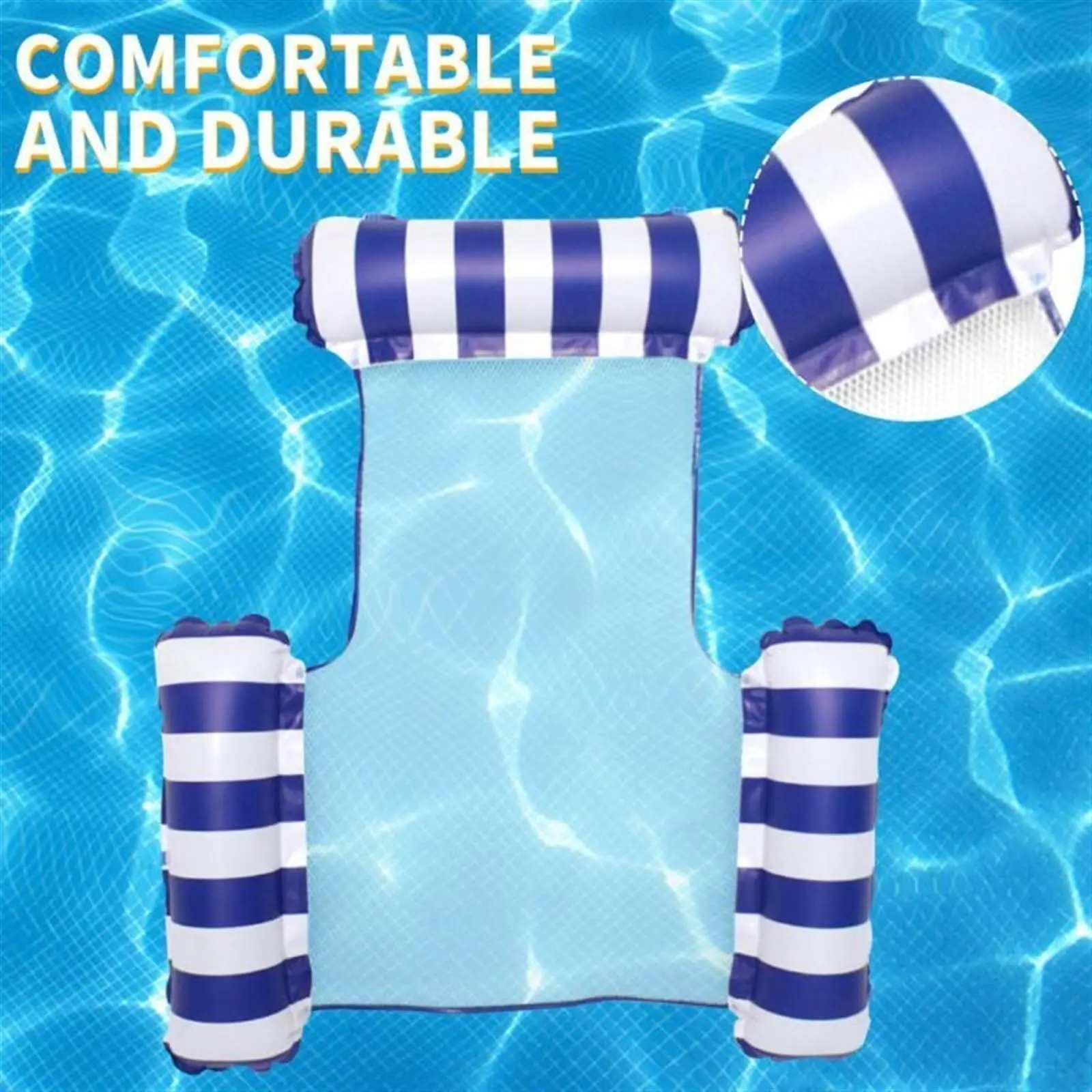 Swimming Pool Inflatable Float Hammock 3-Tube Summer Outdoor Water Games Multi-functional River