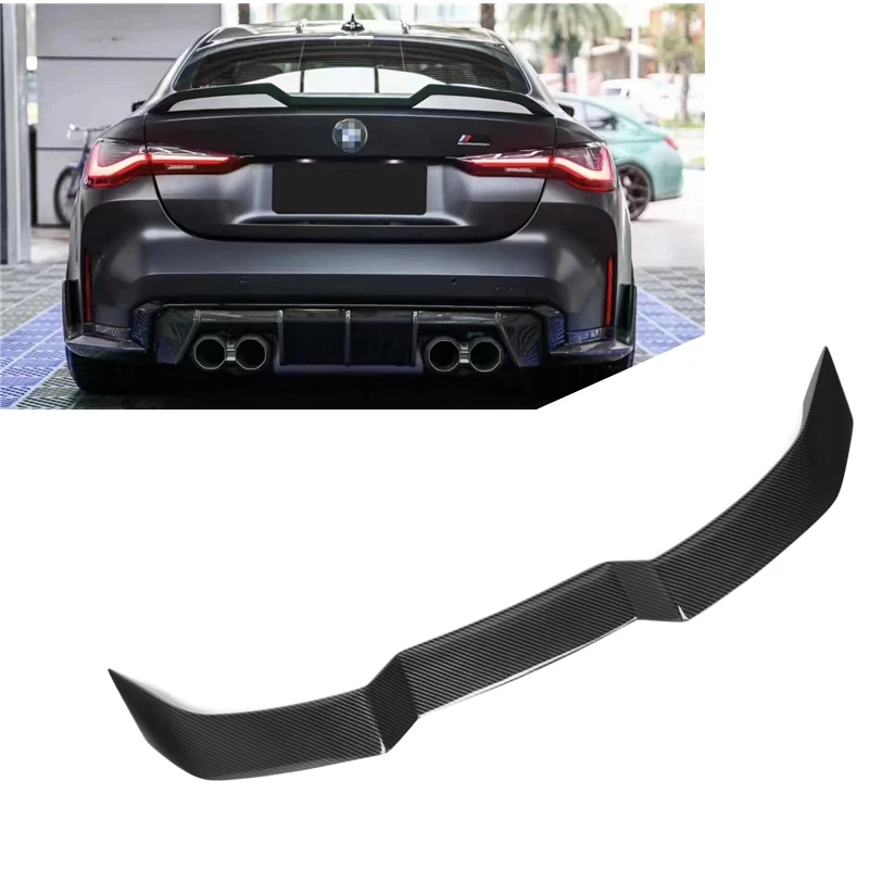 

V Style Dry Carbon Rear Spoiler Trunk Lip Wings for BMW New 3 series 4-door 2020 2021 G20 G28 G80 Rear Carbon Fiber Spoilers