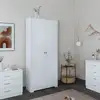 Wooden Kitchen Pantry Cabinet Storage Cupboard with 5 Adjustable Shelves White 5