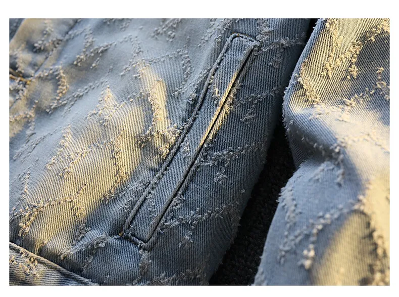 Hohe Qualität 2025, Frühling Herbst männer Baumwolle Denim Jacken Casual Jeans Jugend Streetwear Gestreiften Denim Mäntel Lose Tops Kleidung – Detail 19