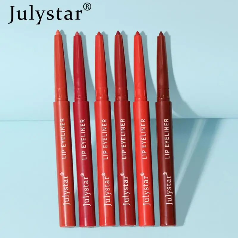 Matte Lipstick Pen Lip Liner Pencil Lipliner Lipstick 2 In 1 Makeup Pen Waterproof Lasting Non-stick Cup Cosmetics