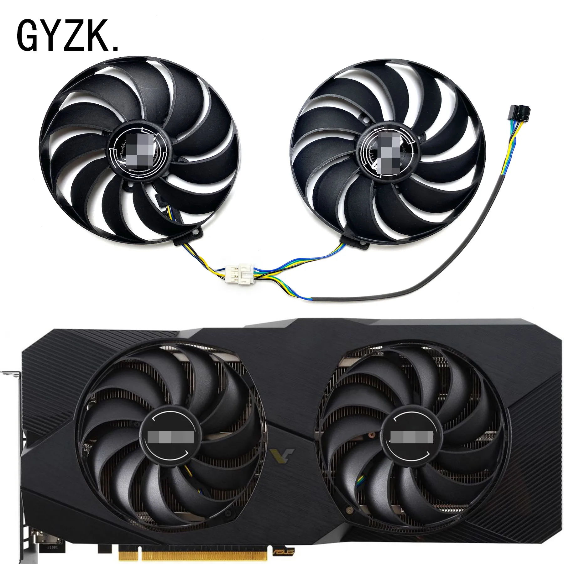 Nuovo Per Asus Radeon Rx5500Xt 5600Xt 5700 5700Xt 8Gb Dual Evo Oc Ventola Di Ricambio Per Scheda Grafica T129215Su