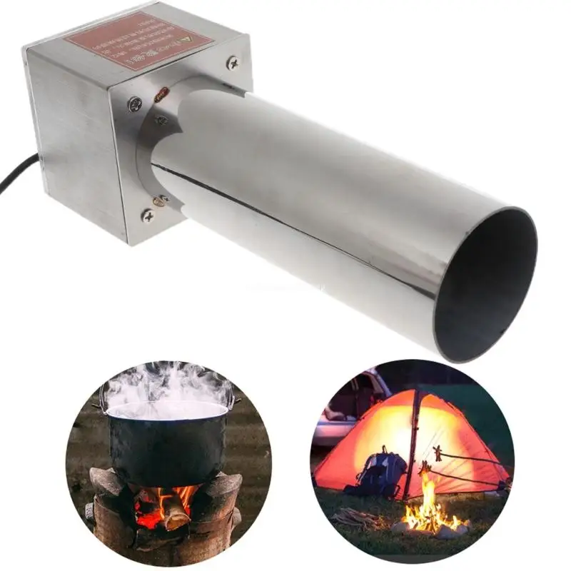 USB Powered BBQ Blower Charcoal Fan Electric Blower Starter for Charcoal Camping 5V 2A Adapter Cable Included