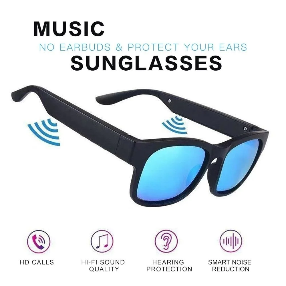 A12 Bluetooth 5.0 Sunglasses Headphones 3 in 1 Smart Glasses With
