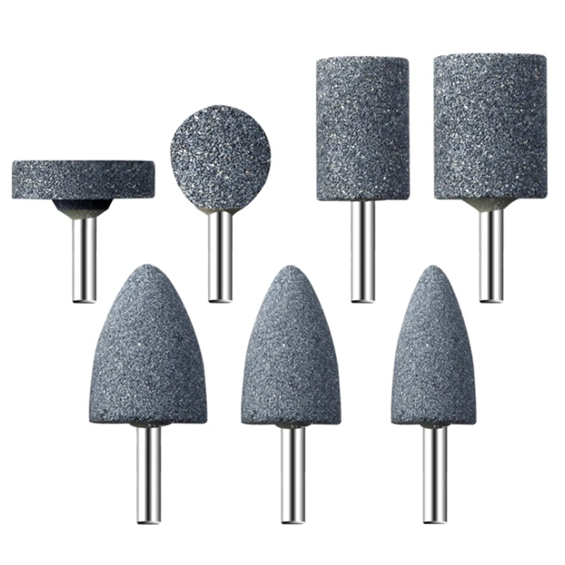 Promotion! Abrasive Stone Points Set Grinding Wheel Polishing Head Bit With 1/4-Inch Shank 7Pcs Stones |