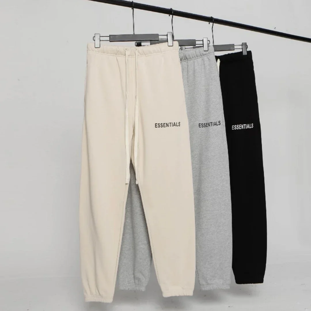 

ESSENTALS Silicone Three-dimensional Sweatants Oversize Men's and Women's Sanitary Pants Fashionable Outdoor Sports Pants