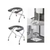 Seniors Folding Toilet Seat Shower Chair Strong Bearing Capacity Quality Easy to 4