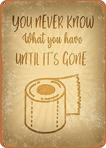 

Toilet Quotes Vintage Look Metal Sign Art Prints Retro Gift 8x12 Inch