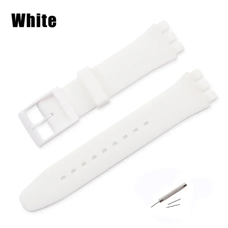 Universal Waterproof Sport Silicone Watch Strap - Soft Rubber Replacement Wristband