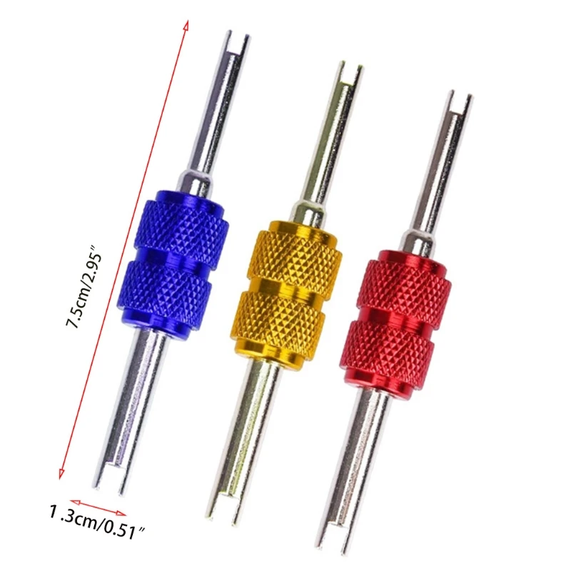 Dual-Headed Tire Valve Remover Tool for Cars & Bikes - Two Sizes